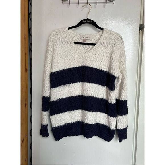Knox Rose Striped Sweater Woman’s Size Medium - Picture 1 of 7